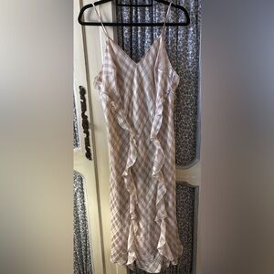 Victoria’s Secret Elegant Pink Plaid Ruffle Dress